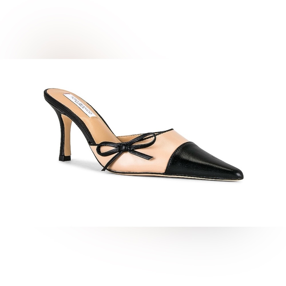 Tony Bianco Black and Cream Heels